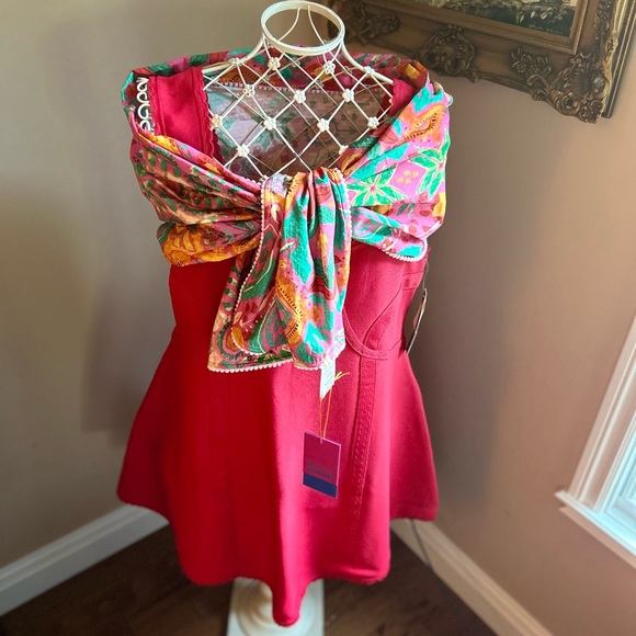 Rhum Raisin Colorful Patterned Scarf - Picture 4 of 6